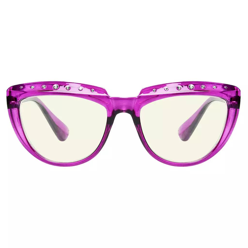 Half Moon Design Blue Light Blocking Reading Glasses Women