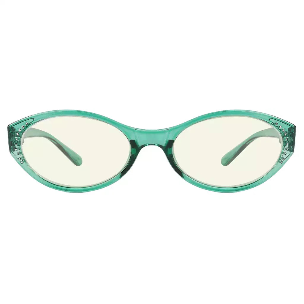 Oval Blue Light Blocking Reading Glasses for Women