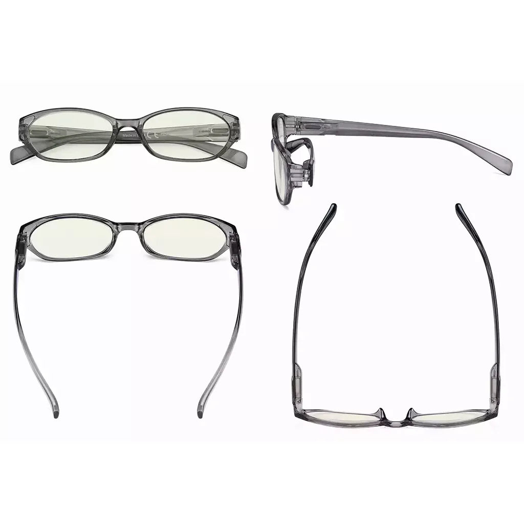 Rectangle Blue Light Blocking Reading Glasses Women
