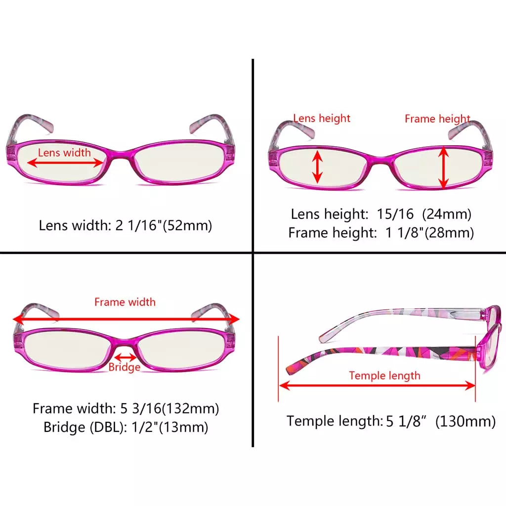 Pattern Blue Light Blocking Glasses for Women