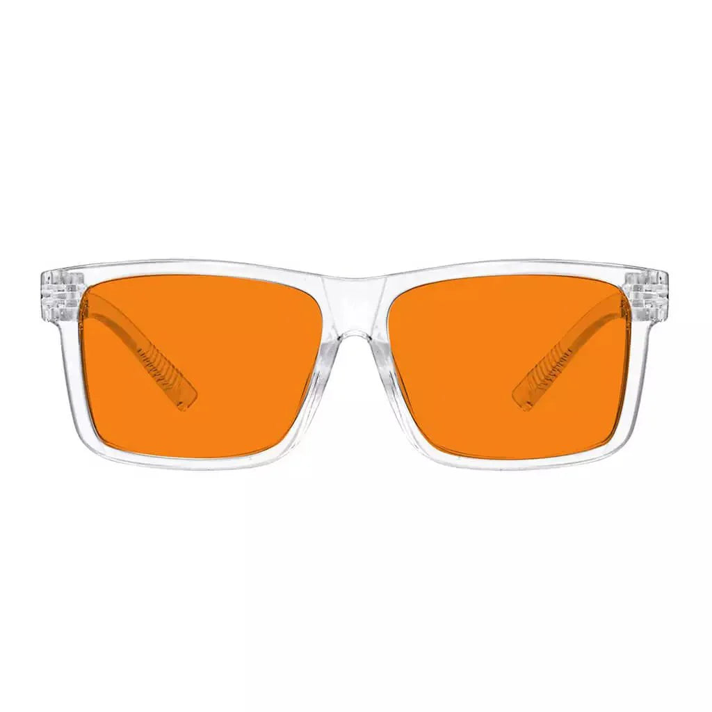 100% Blue Light Blocking Orange Lens Screwless Glasses Women R2508-B98