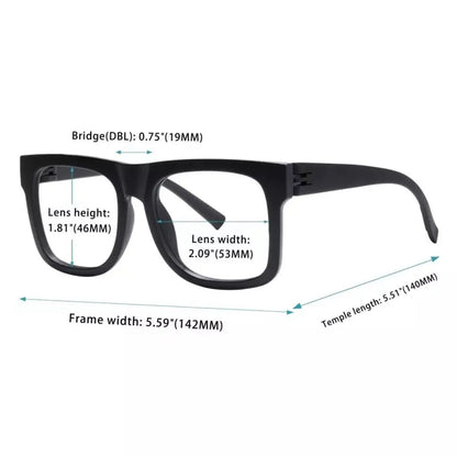 Oversize 30% Blue Light Blocking Glasses Screwless Eyewear R2316-B15
