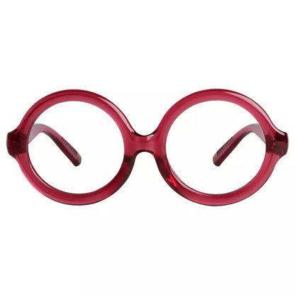 Eyeglasses Oversize Round Metalless Screwless Spec Women Zero Power