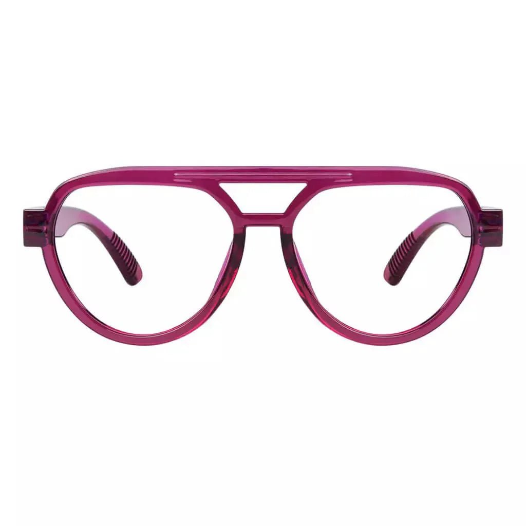 Eyeglasses Oversize Pilot Metalless Screwless Spec Women Zero Power