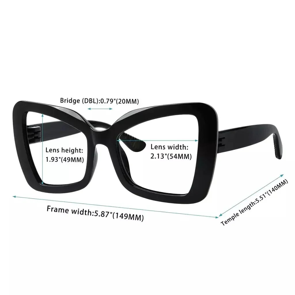 Eyeglasses Butterfly Metalless Screwless Spec Women Zero Power