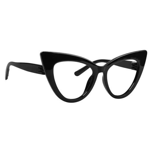 Eyeglasses Cateye Metalless Screwless Spec Women Zero Power
