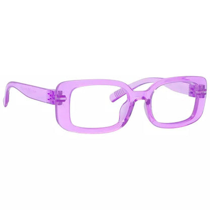 Eyeglasses Rectangle Metalless Screwless Spec Women Men Zero Power