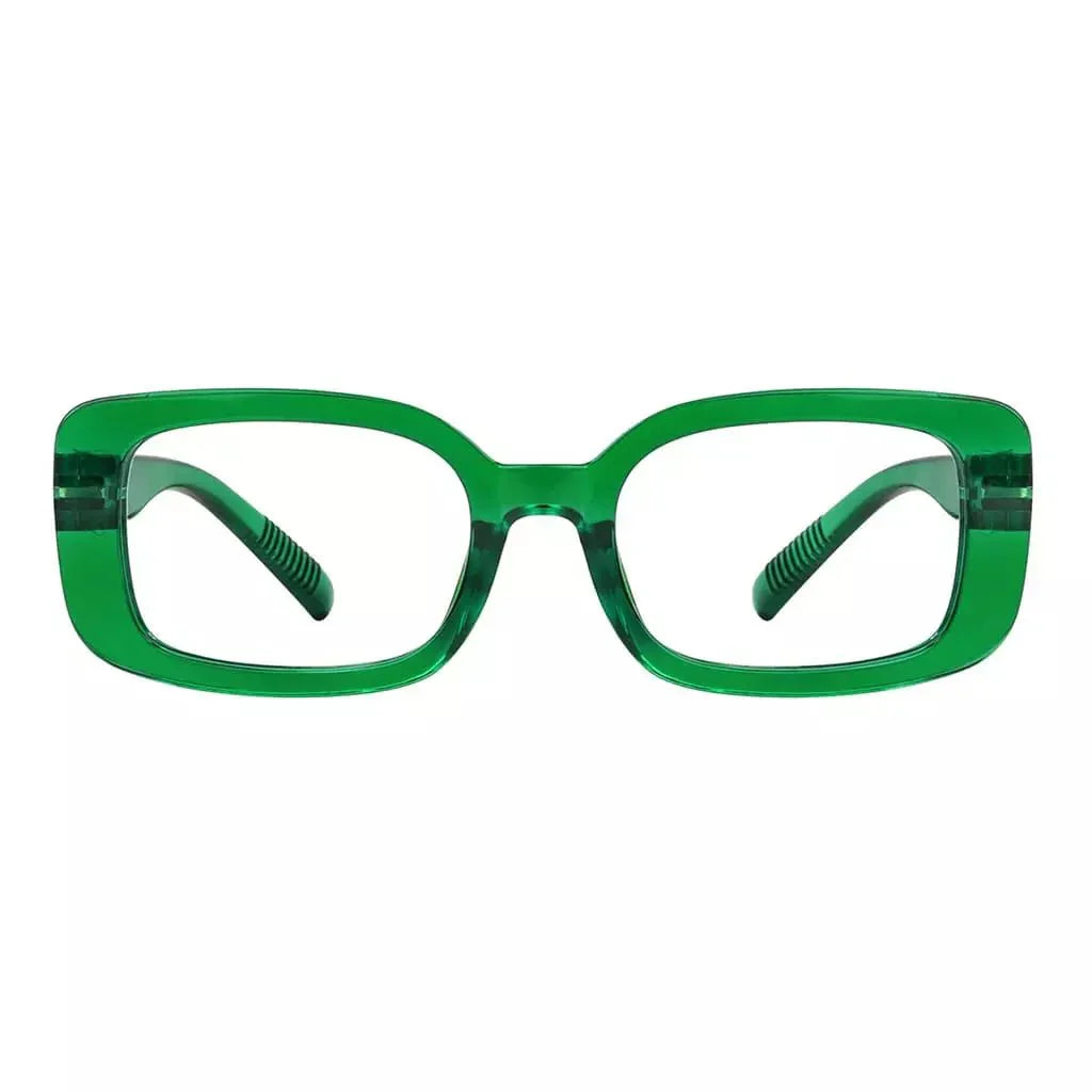 Eyeglasses Rectangle Metalless Screwless Spec Women Men Zero Power