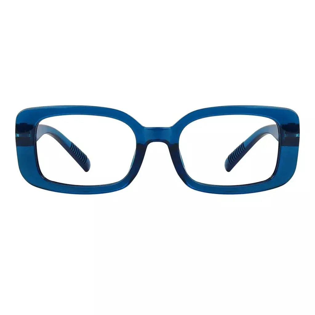 Eyeglasses Rectangle Metalless Screwless Spec Women Men Zero Power