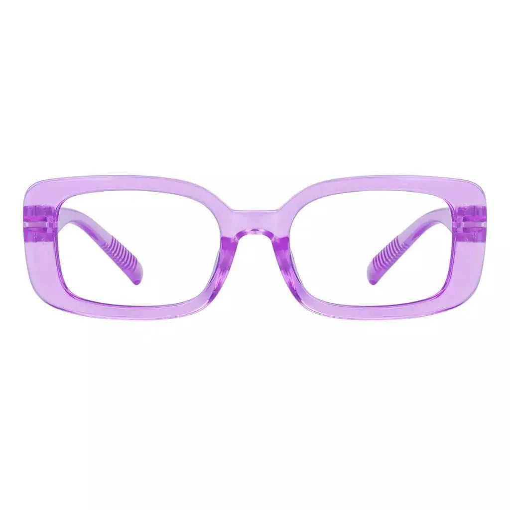 Eyeglasses Rectangle Metalless Screwless Spec Women Men Zero Power