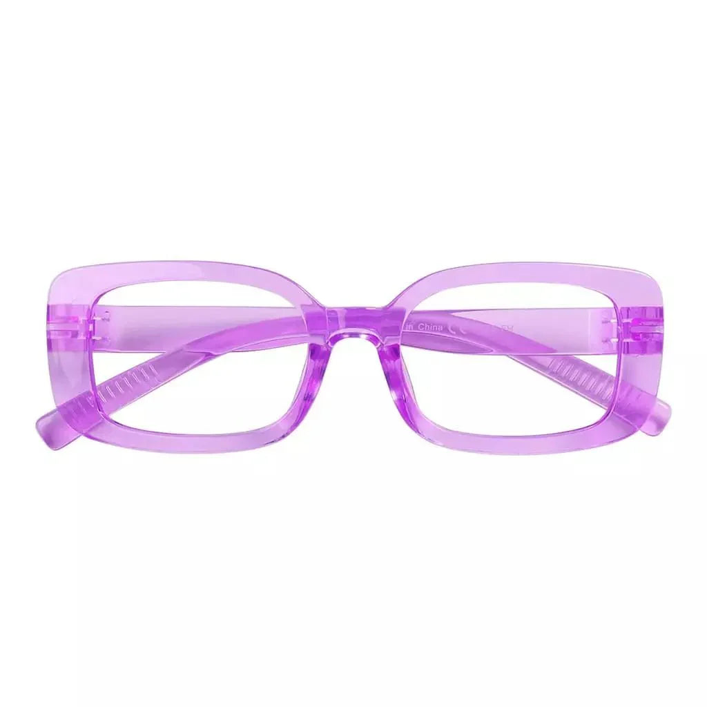 Eyeglasses Rectangle Metalless Screwless Spec Women Men Zero Power