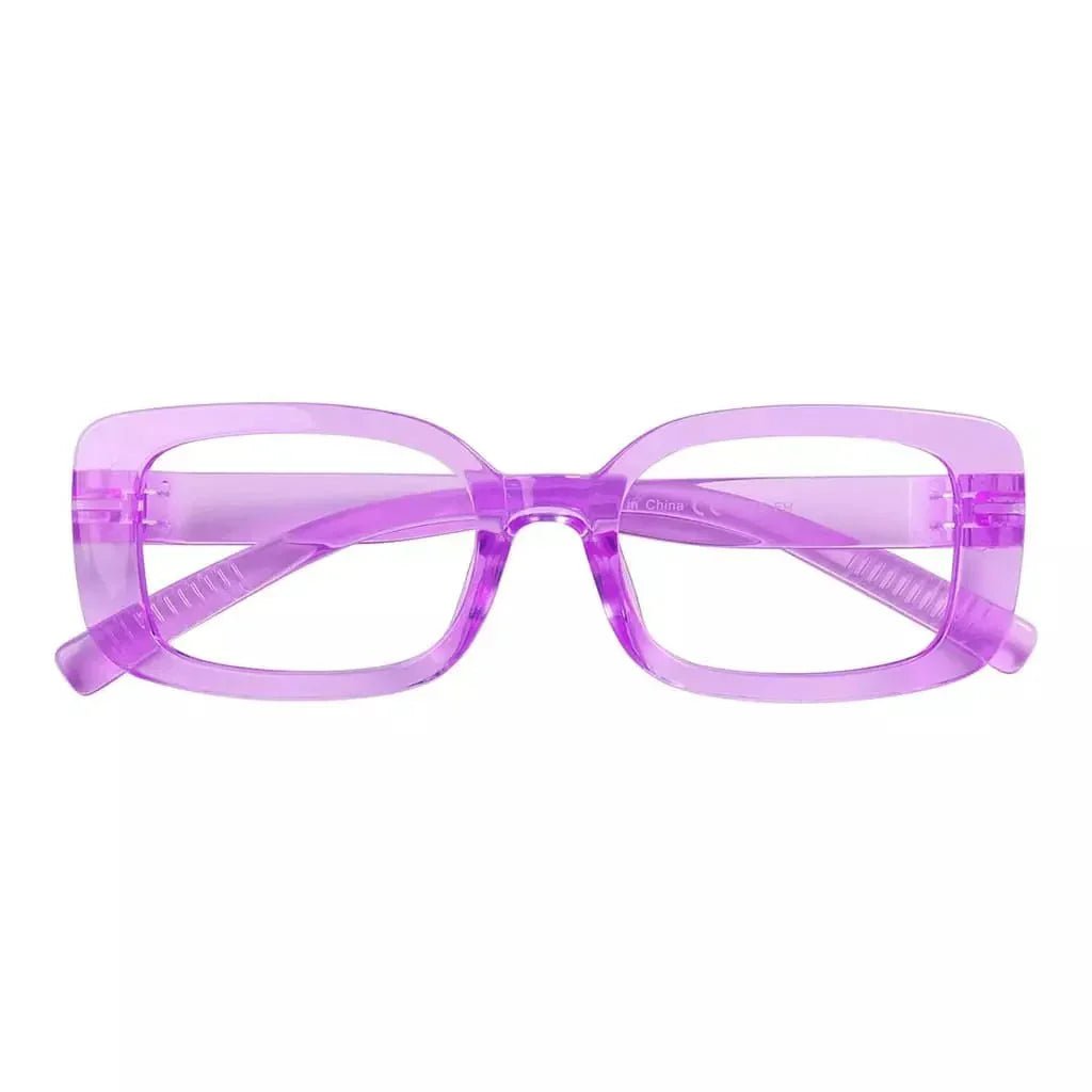 Eyeglasses Rectangle Metalless Screwless Spec Women Men Zero Power