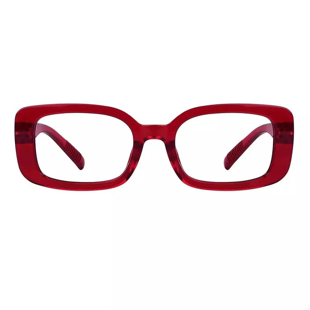 Eyeglasses Rectangle Metalless Screwless Spec Women Men Zero Power