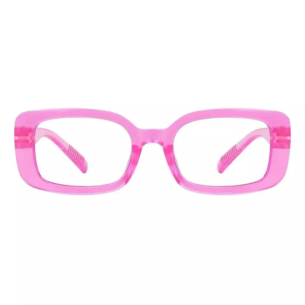 Eyeglasses Rectangle Metalless Screwless Spec Women Men Zero Power