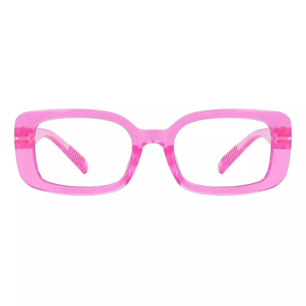 Eyeglasses Rectangle Metalless Screwless Spec Women Men Zero Power