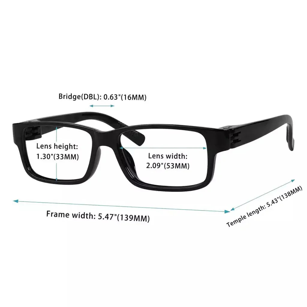 Eyeglasses Metalless Screwless Spec Classic Men Women Zero Power