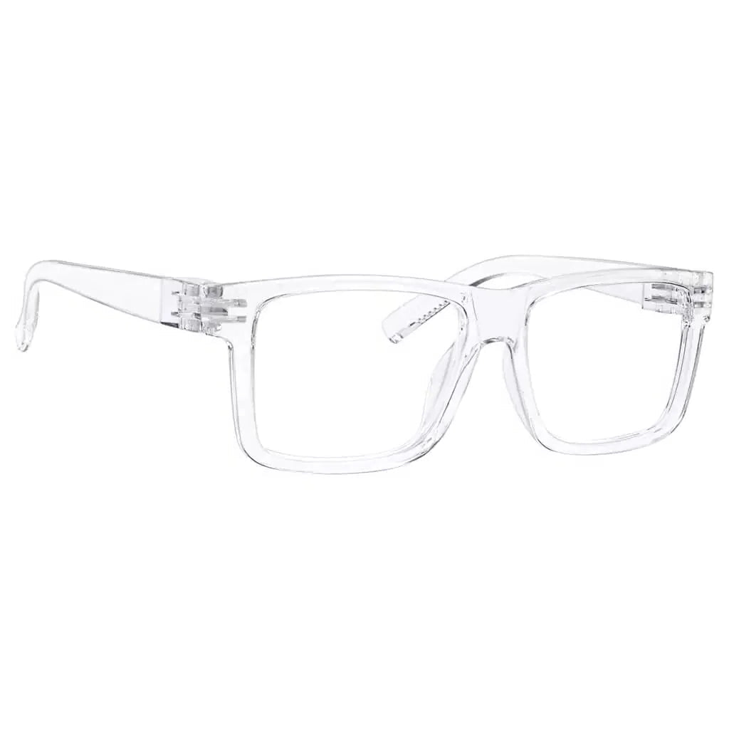 Eyeglasses Large Frame Metalless Screwless Spec Women Men Zero Power