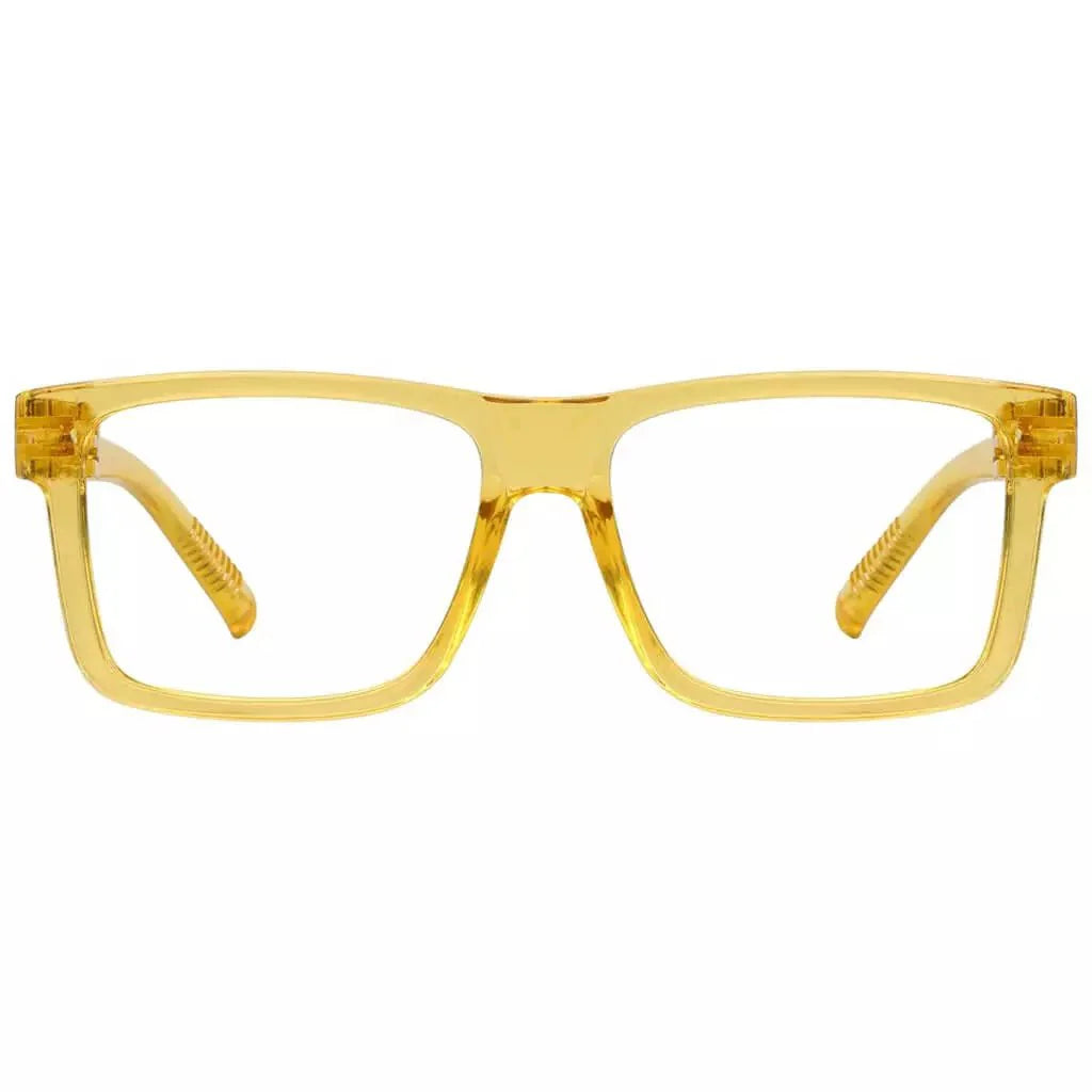 Eyeglasses Large Frame Metalless Screwless Spec Women Men Zero Power