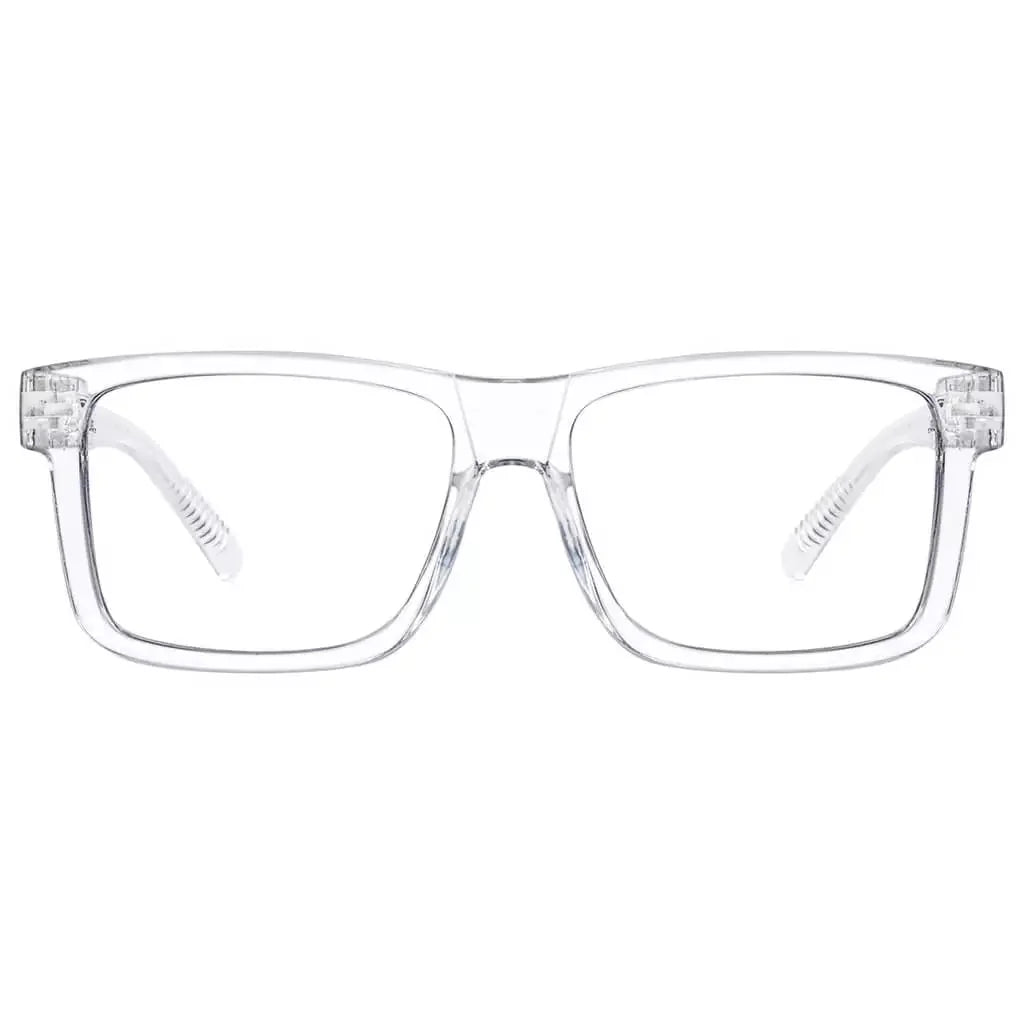 Eyeglasses Large Frame Metalless Screwless Spec Women Men Zero Power