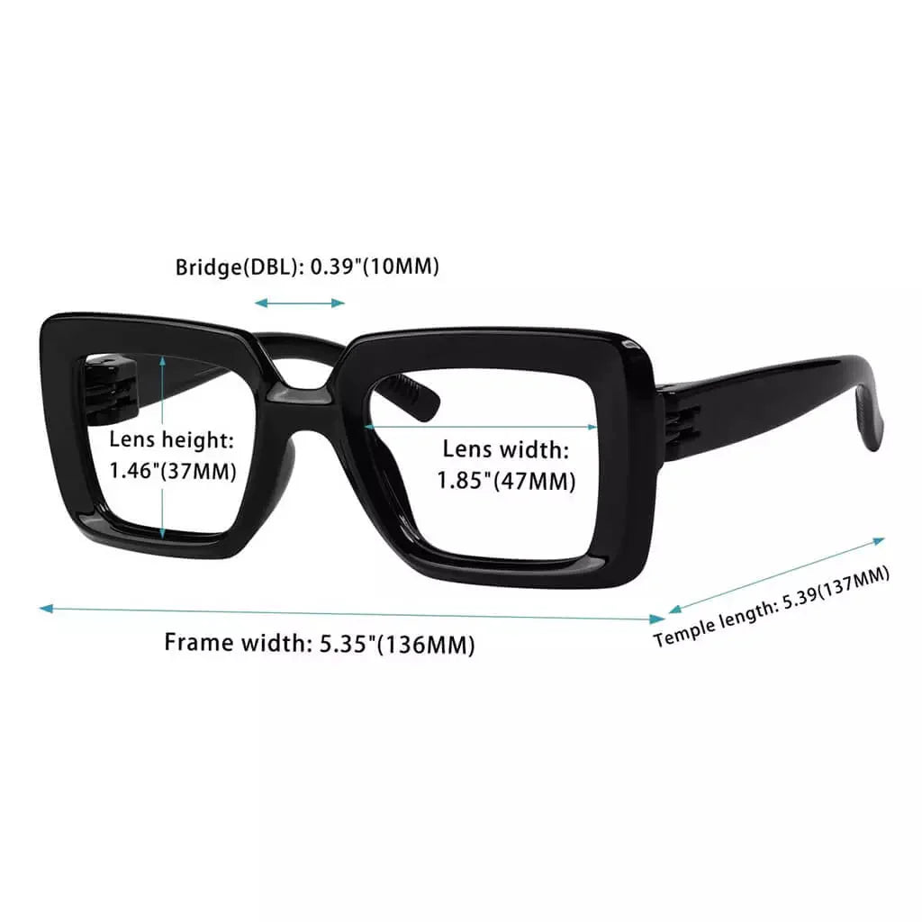 Reading Glasses Trendy Metalless Screwless Spring Hinge Spec Women