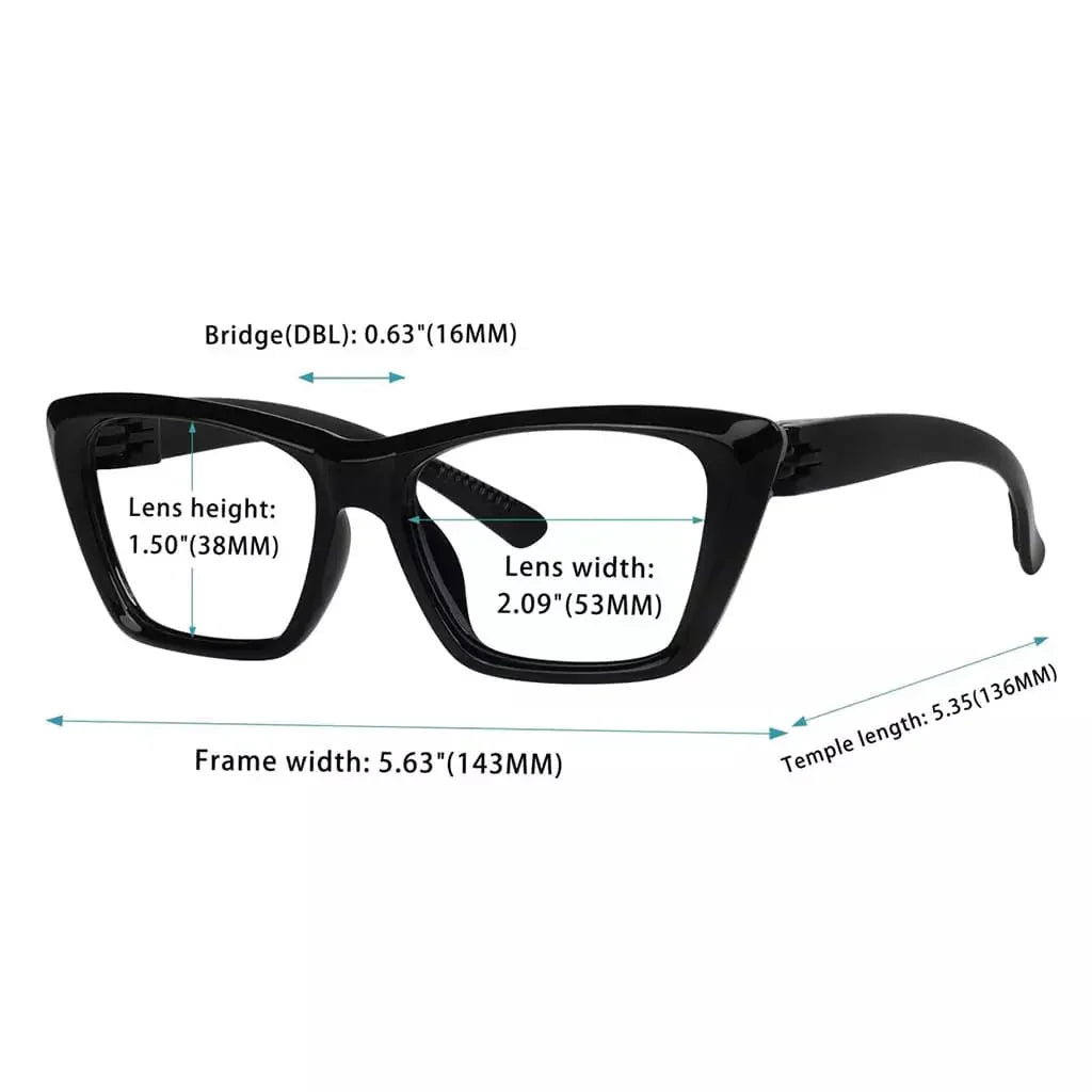 30% Blue Light Blocking Glasses Cat-eye Metalless Women R2514-B15