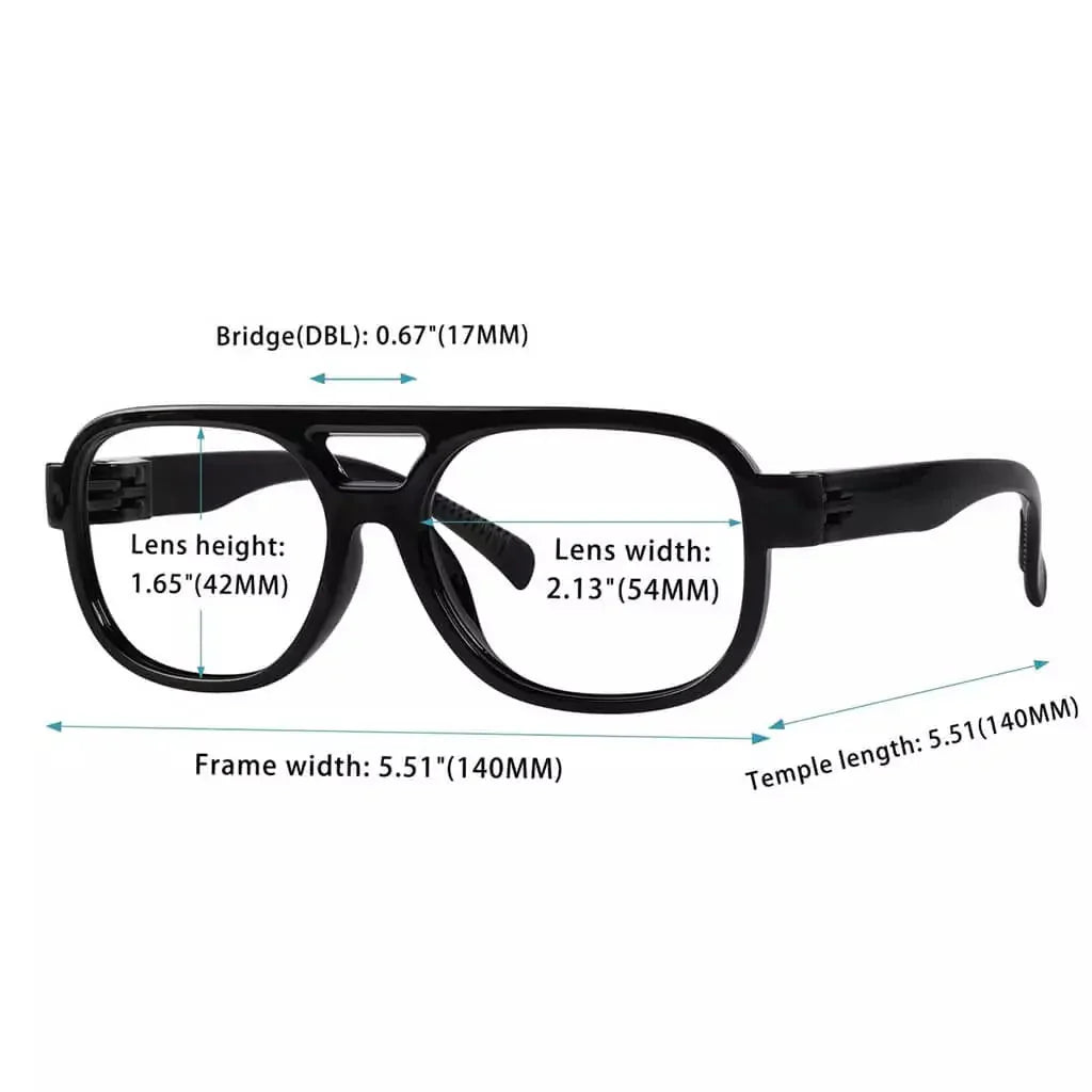 Eyeglasses Pilot Metalless Screwless Glasses Spec Women Zero Power