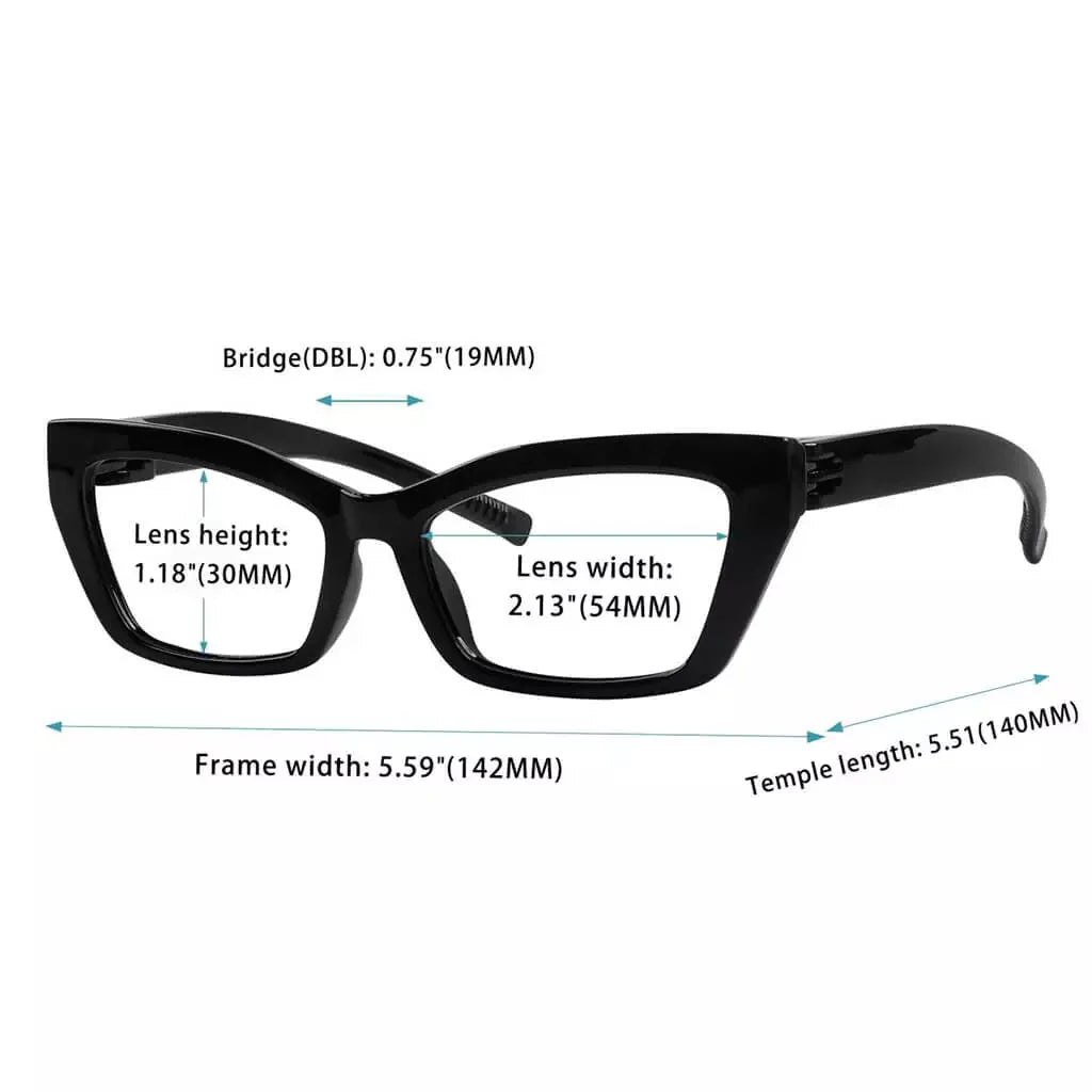 Reading Glasses Cat-eye Metalless Screwless Spec Women