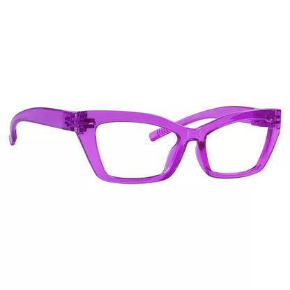 Cat-eye 30% Blue Light Blocking Metalless Screwless Eyeglasses R2516-B15