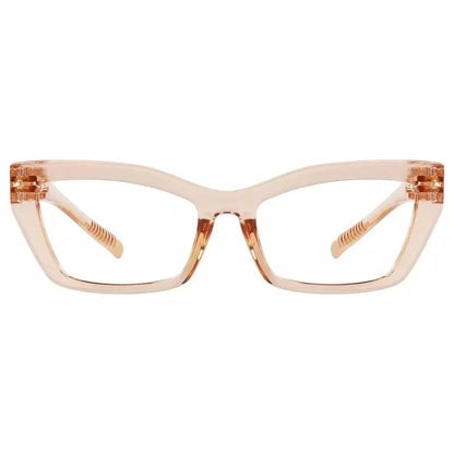 Cat-eye 30% Blue Light Blocking Metalless Screwless Eyeglasses R2516-B15