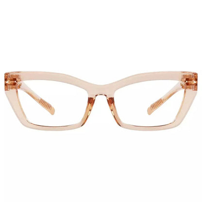 Cat-eye 30% Blue Light Blocking Metalless Screwless Eyeglasses R2516-B15