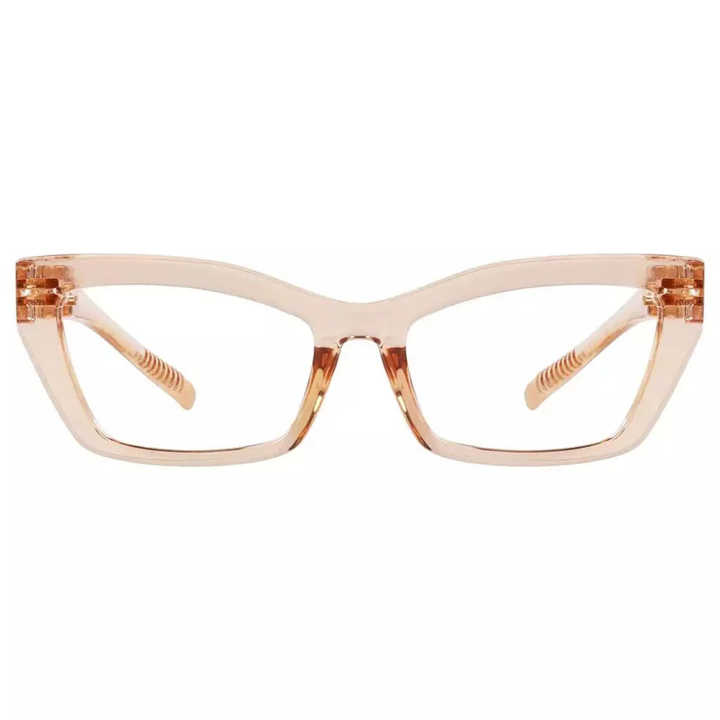 Eyeglasses Cat-eye Metalless Screwless Spec Women Zero Power