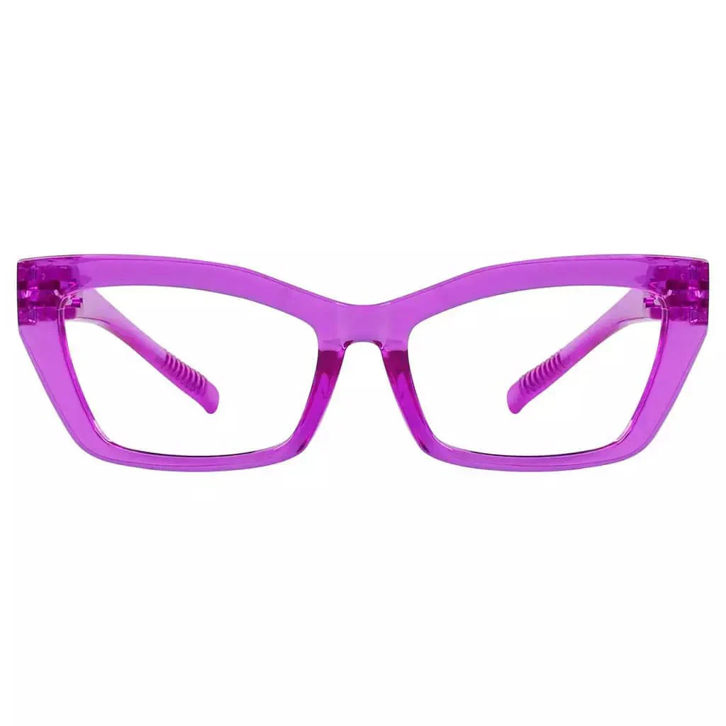 Cat-eye 30% Blue Light Blocking Metalless Screwless Eyeglasses R2516-B15