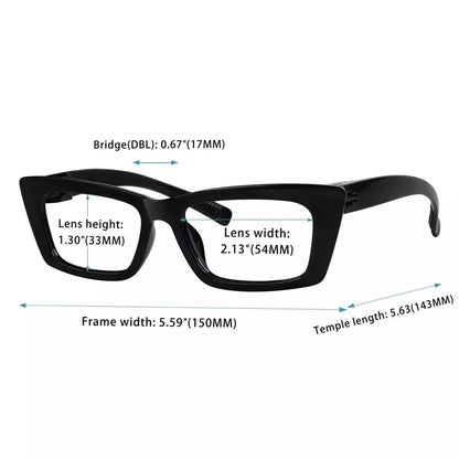 Reading Glasses Cat-eye Colourful Metalless Screwless Spec Women