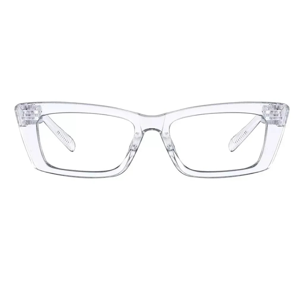 Cat-eye 30% Blue Light Blocking Metalless Screwless Eyeglasses R2501-B15