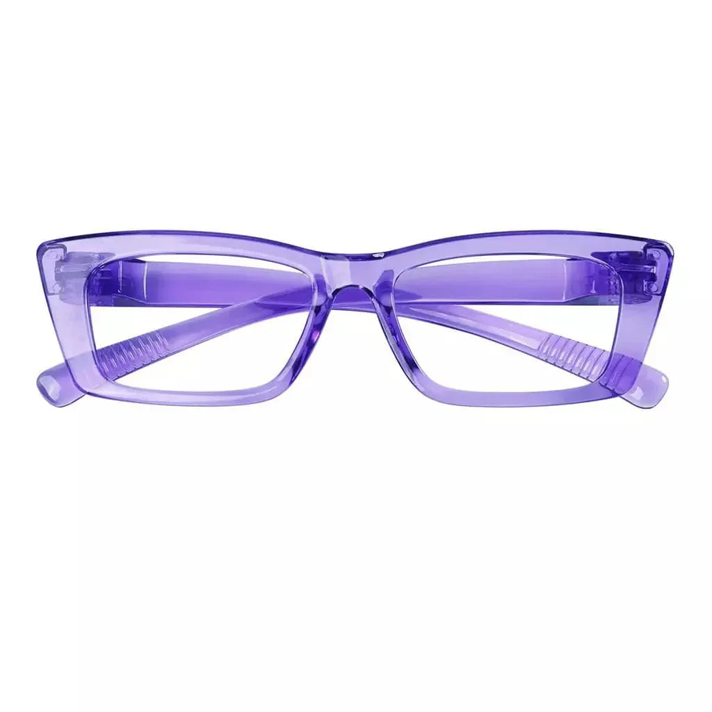 Cat-eye 30% Blue Light Blocking Metalless Screwless Eyeglasses R2501-B15