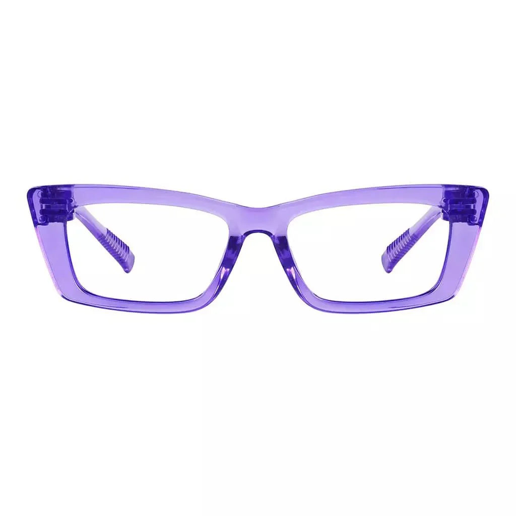 Cat-eye 30% Blue Light Blocking Metalless Screwless Eyeglasses R2501-B15