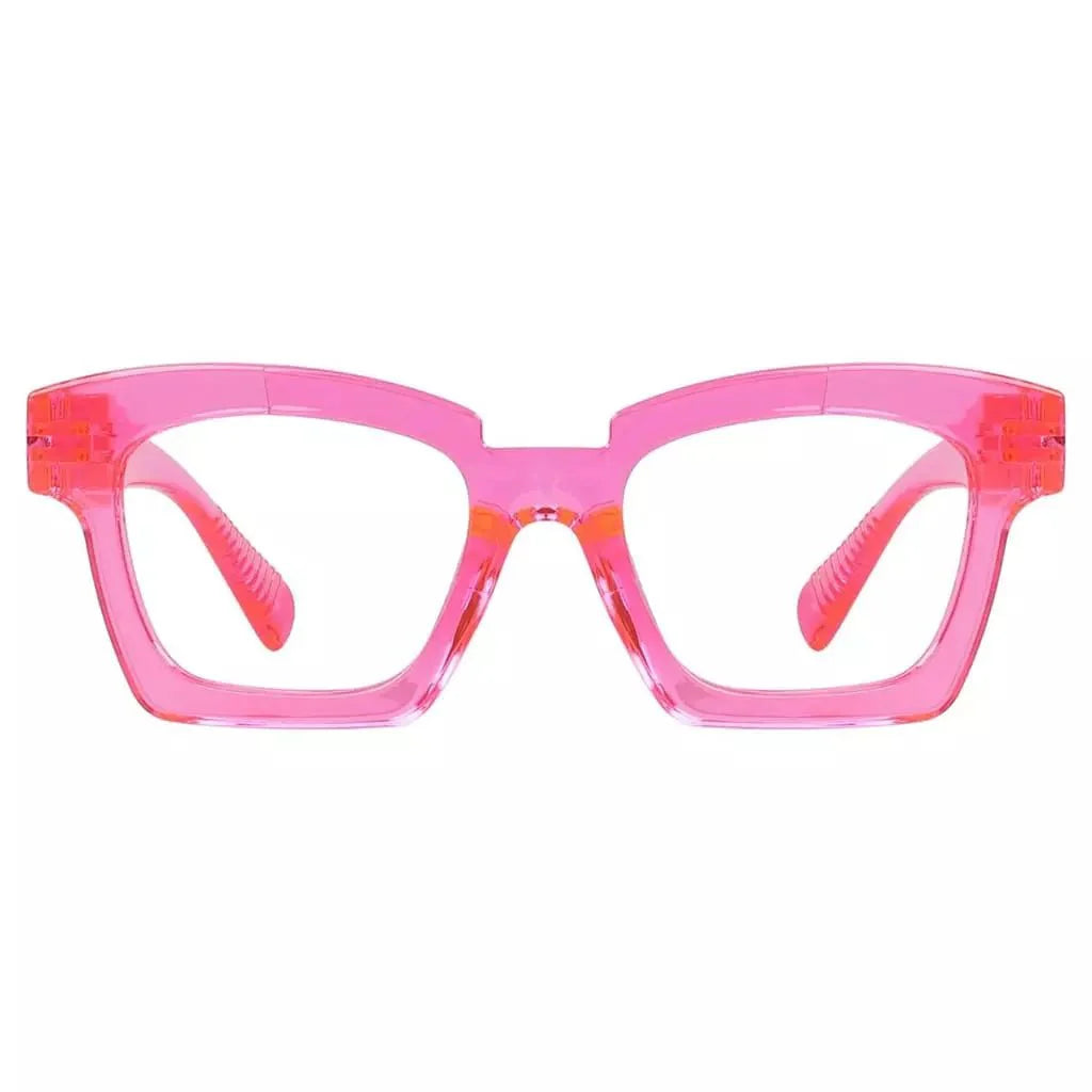 Eyeglasses Square Metalless Screwless Spec Zero Power Women