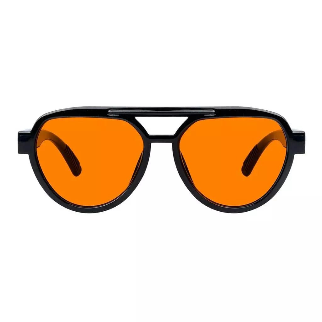 Cgccn 100% Blue Light Blocking Metalless Screwless Glasses Orange Tinted Lenses