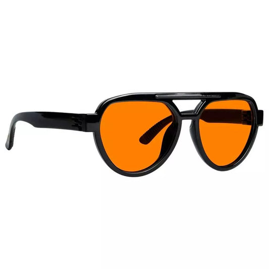 Cgccn 100% Blue Light Blocking Metalless Screwless Glasses Orange Tinted Lenses