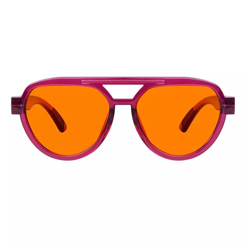 Cgccn 100% Blue Light Blocking Metalless Screwless Glasses Orange Tinted Lenses