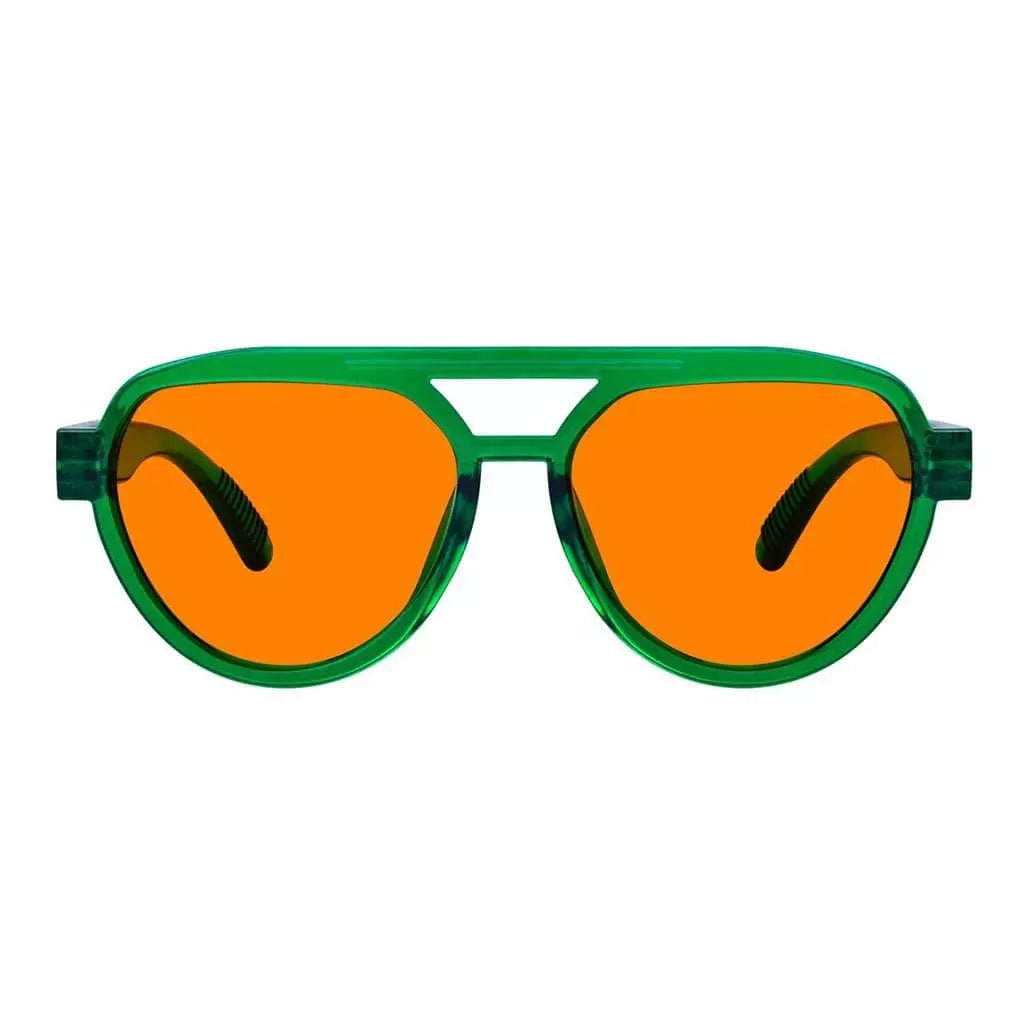 Cgccn 100% Blue Light Blocking Metalless Screwless Glasses Orange Tinted Lenses