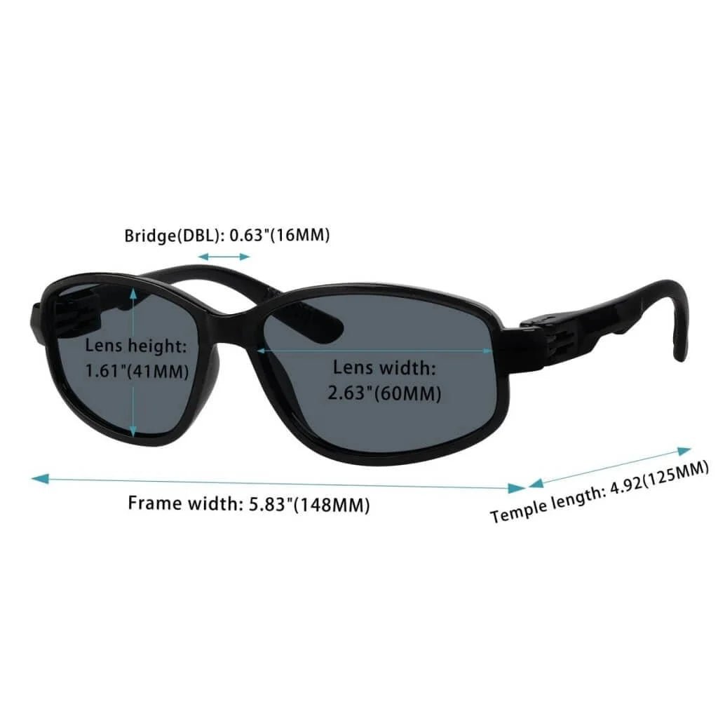 Polarized Sunglasses Metalless Screwless Rectangle Specs Women